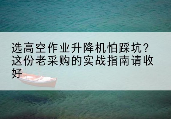 于都高空作业升降机厂家推荐-选高空作业升降机怕踩坑？这份老采购的实战指南请收好